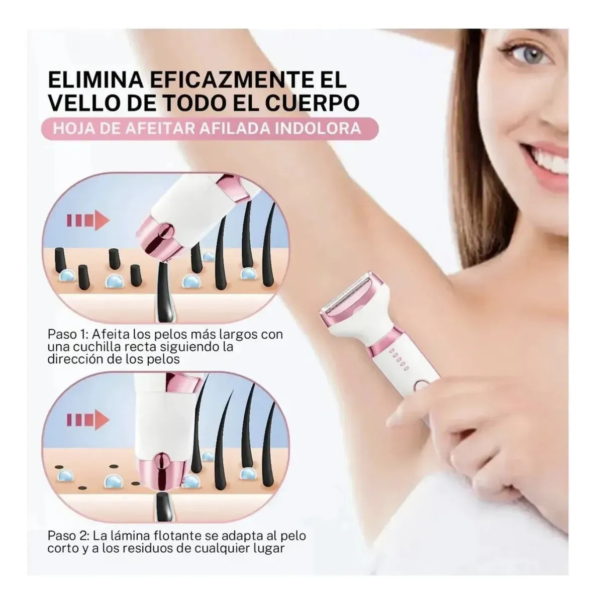 Depiladora 4 en 1 Maquina para Mujer