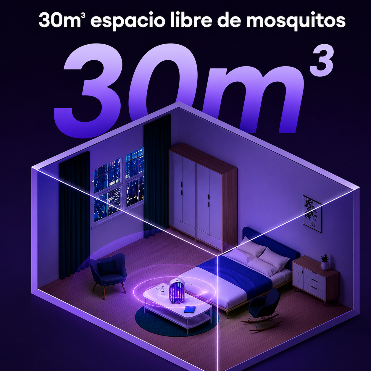 Raqueta Eléctrica 3 en 1 Recargable