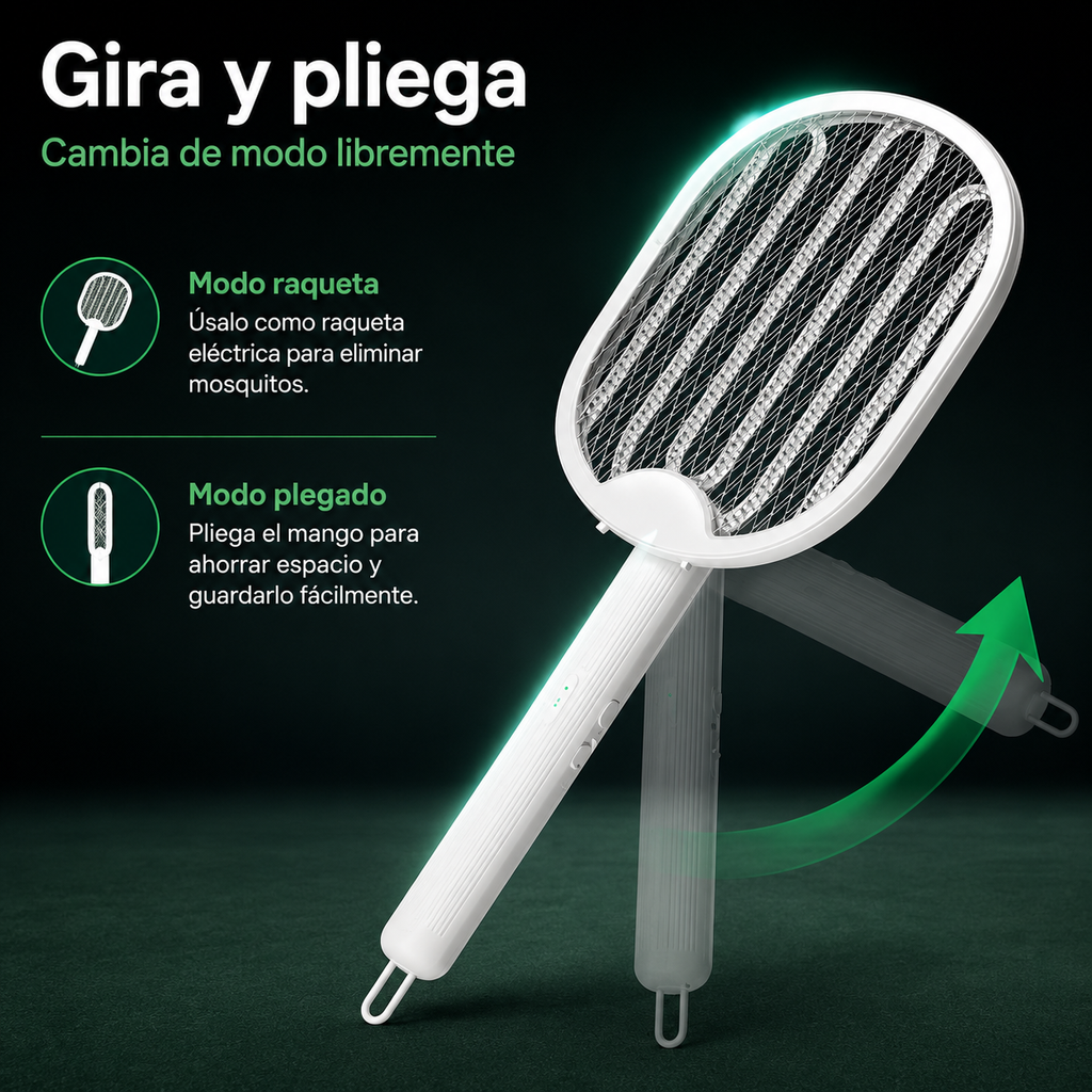 Raqueta Eléctrica 3 en 1 Recargable